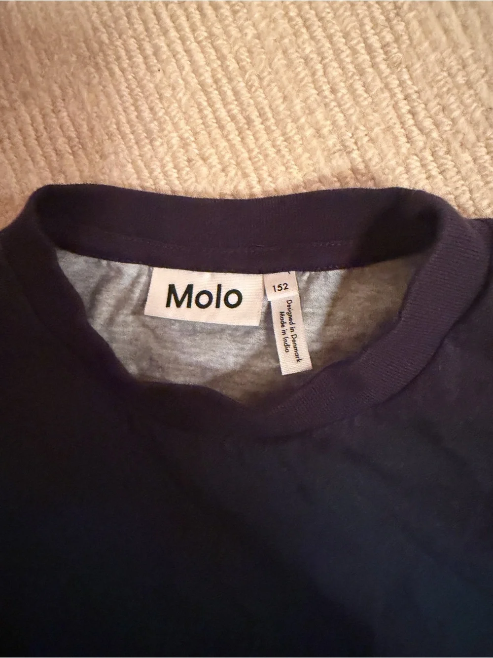 Molo Boys Rame T-Shirt - Navy Blue to White Ombre Wave Tee
